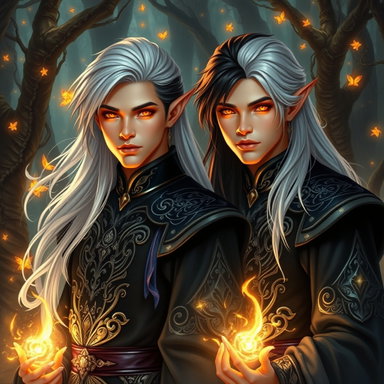 Mystical Elven Heroes and Enigmatic Tiefling: A Journey into Fantasy Art
