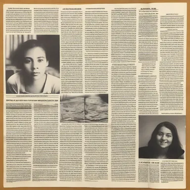 The art student collected various newspaper clippings to use in her collage project.