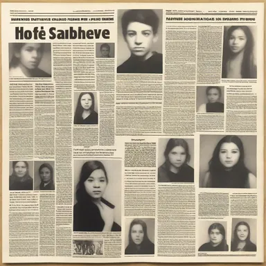 The art student collected various newspaper clippings to use in her collage project.