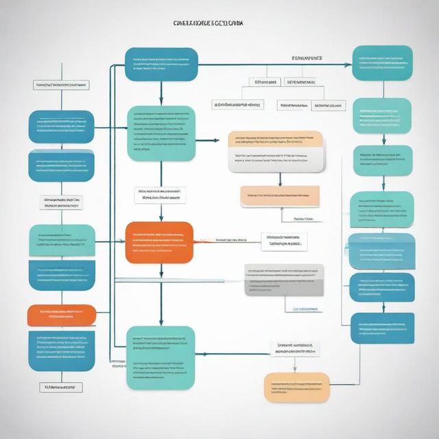 Create a professional schema illustrating a new module for call for tender management based on a Business Process Management system. The schema should contain graphical elements representing different stages of the BPM system.