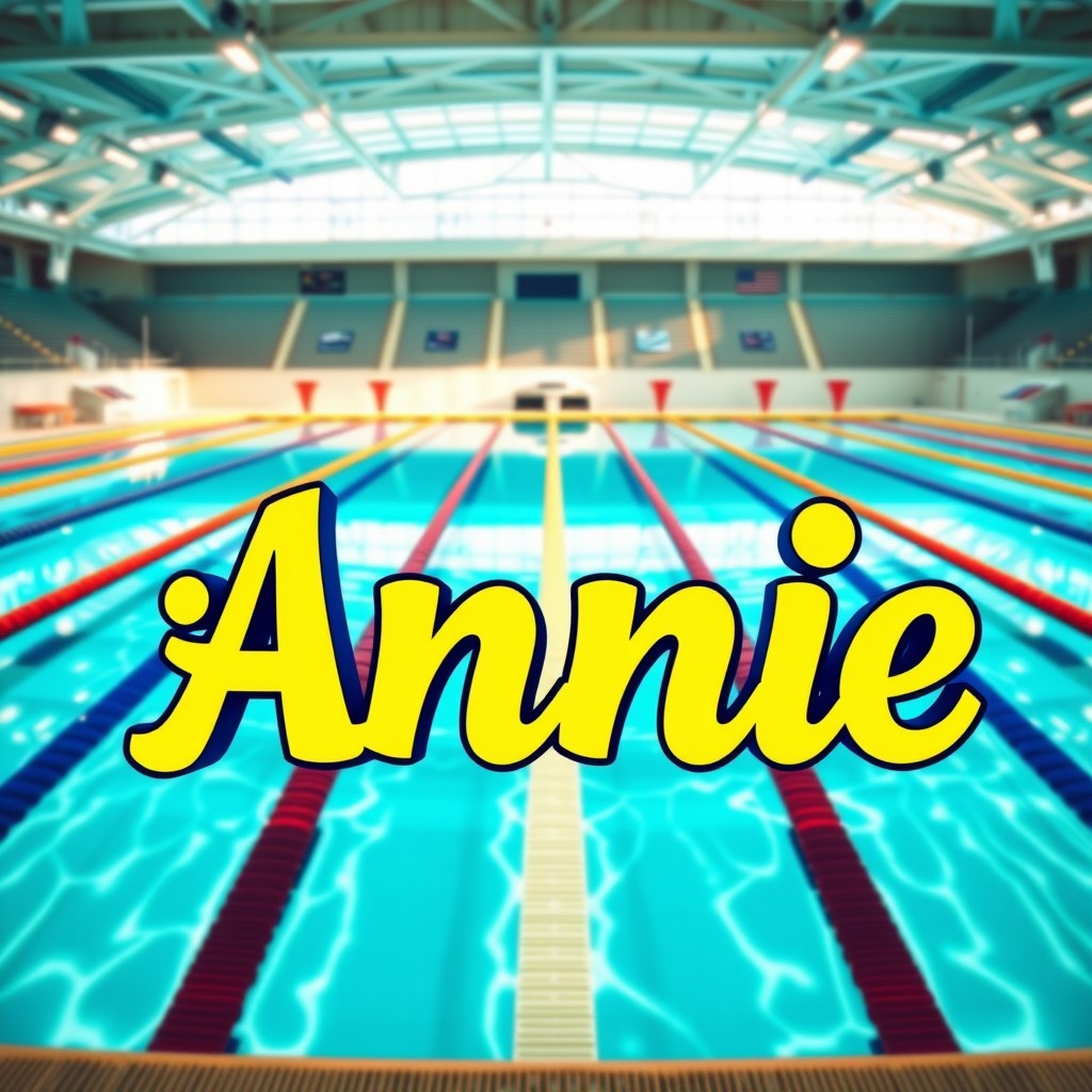 A vibrant and eye-catching profile picture that features the name 'Annie' prominently displayed in bold, stylish font
