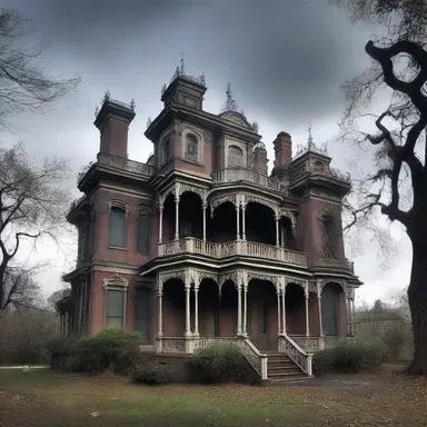 The haunted mansion was said to be inhabited by a ghostly beauty with an eerie allure.