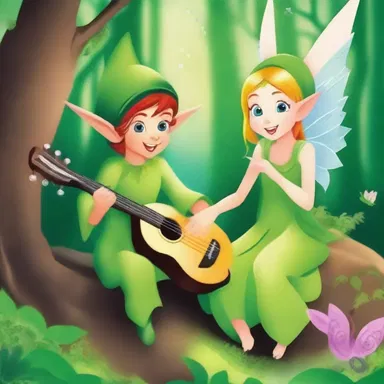 In a magical realm, elves and fairies would come together for enchanting jam sessions, blending their unique musical talents.