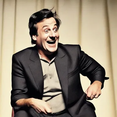 The comedian convivially delivered a hilarious joke that had the audience roaring with laughter.