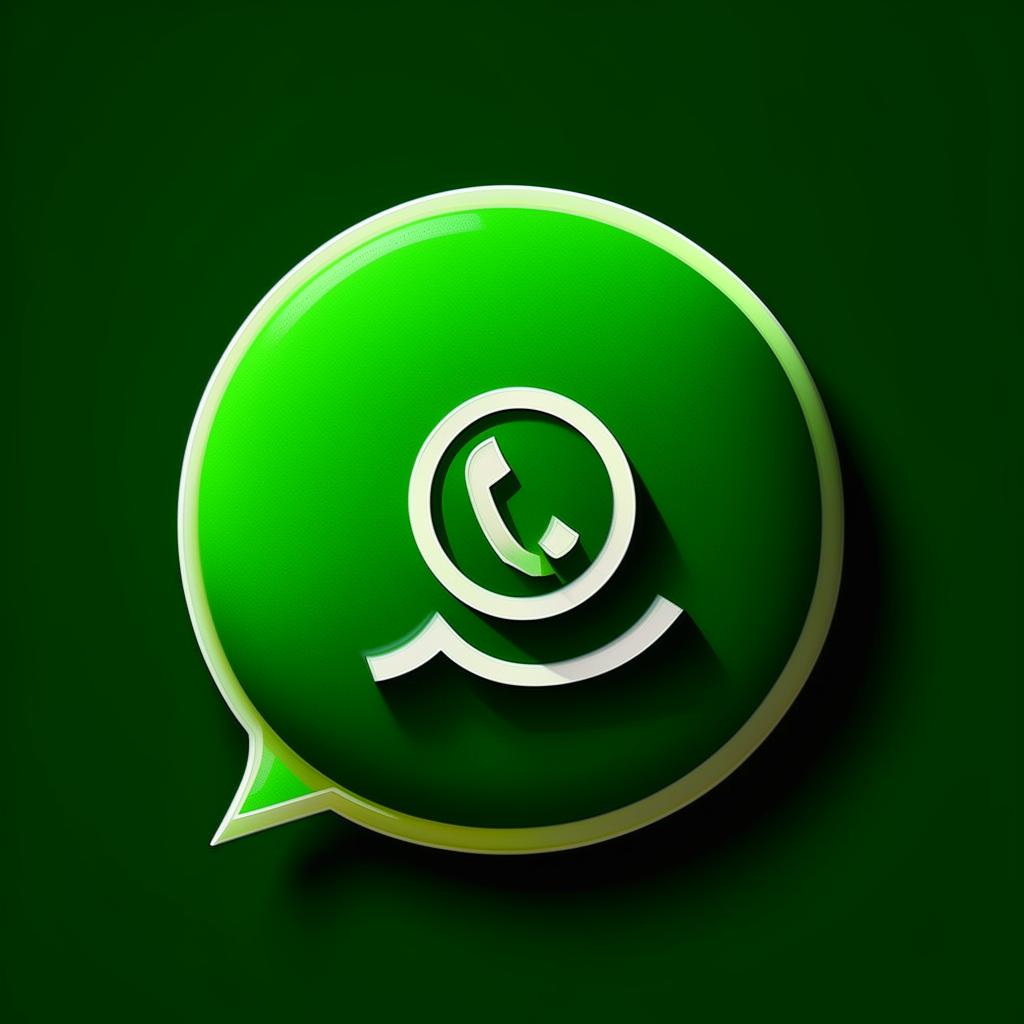 Generate high-resolution depiction of the WhatsApp logo with its distinctive green and white color palette.