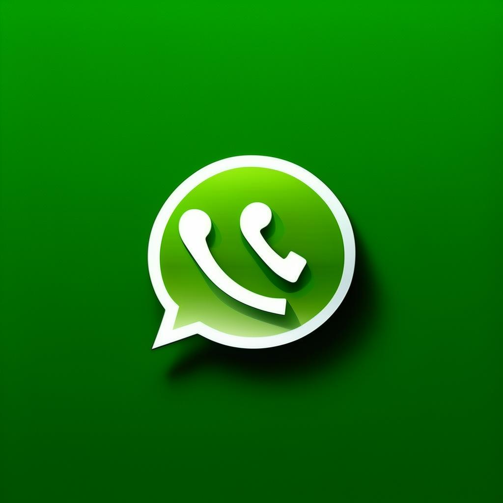 Generate high-resolution depiction of the WhatsApp logo with its distinctive green and white color palette.