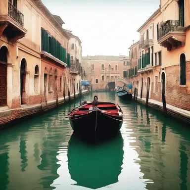 In the novel, the protagonist's father was a bargee, navigating the canals with expertise.