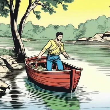The comic book featured a bargee as a key character, using his skills to transport goods along the river.