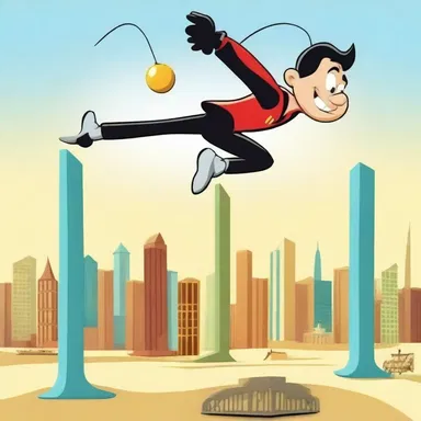 The cartoon character had pliant limbs that allowed him to perform incredible acrobatic stunts.