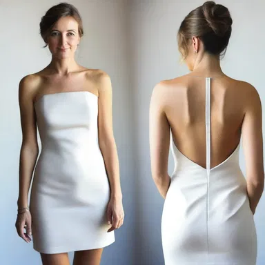 The pliant fabric of the dress allowed for a perfect fit.