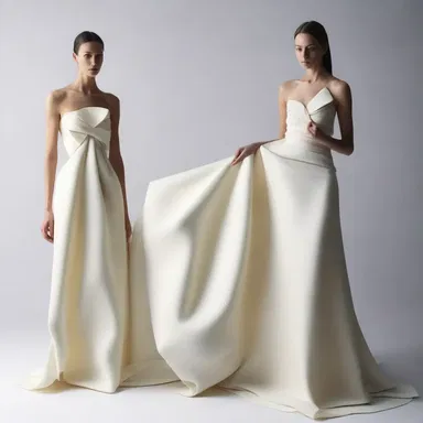 The designer created a pliant fabric that could easily be molded into various shapes and styles.