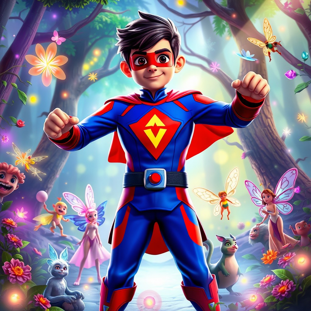 A vibrant, action-packed scene featuring Baalveer, the beloved superhero from the Indian television series