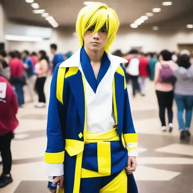 During the cosplay convention, he dressed up as his favorite anime character, showcasing his metrosexual style.