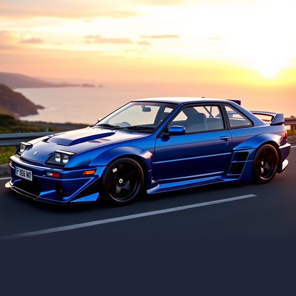 A Lotus Carlton, featuring a wide body kit, retaining its original sleek and sporty design