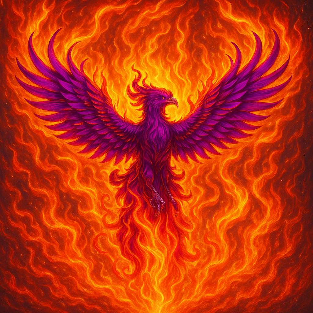 Add flames to the phoenix