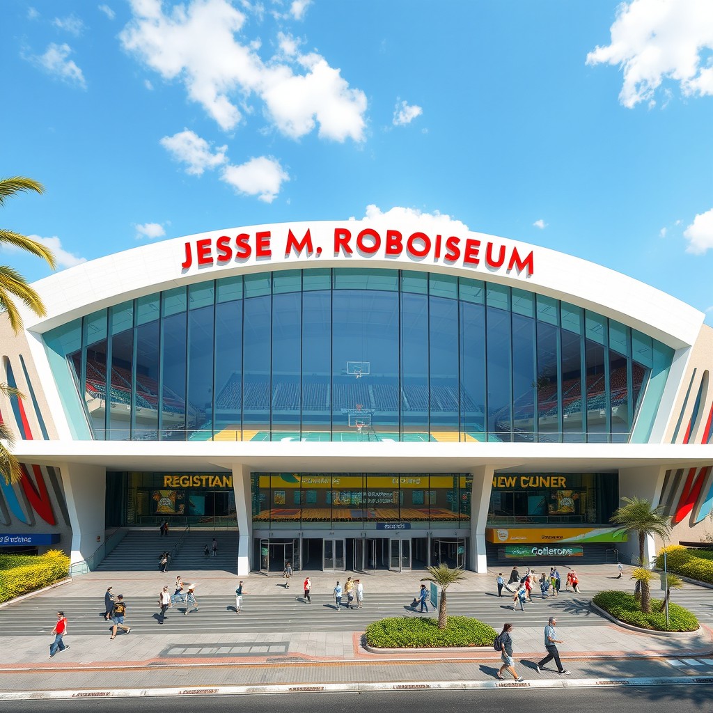 A detailed architectural rendering of the Jesse M