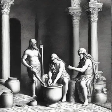 According to ancient mythology, the gods used a special potion for the sanitation of their sacred temples.
