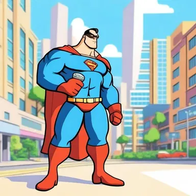 In the cartoon episode, the superhero used high-tech gadgets to ensure the sanitation of the city.