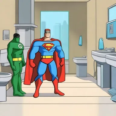 In the animated series, the superheroes always maintain sanitation in their headquarters to stay healthy.