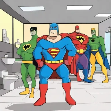 In the animated series, the superheroes always maintain sanitation in their headquarters to stay healthy.