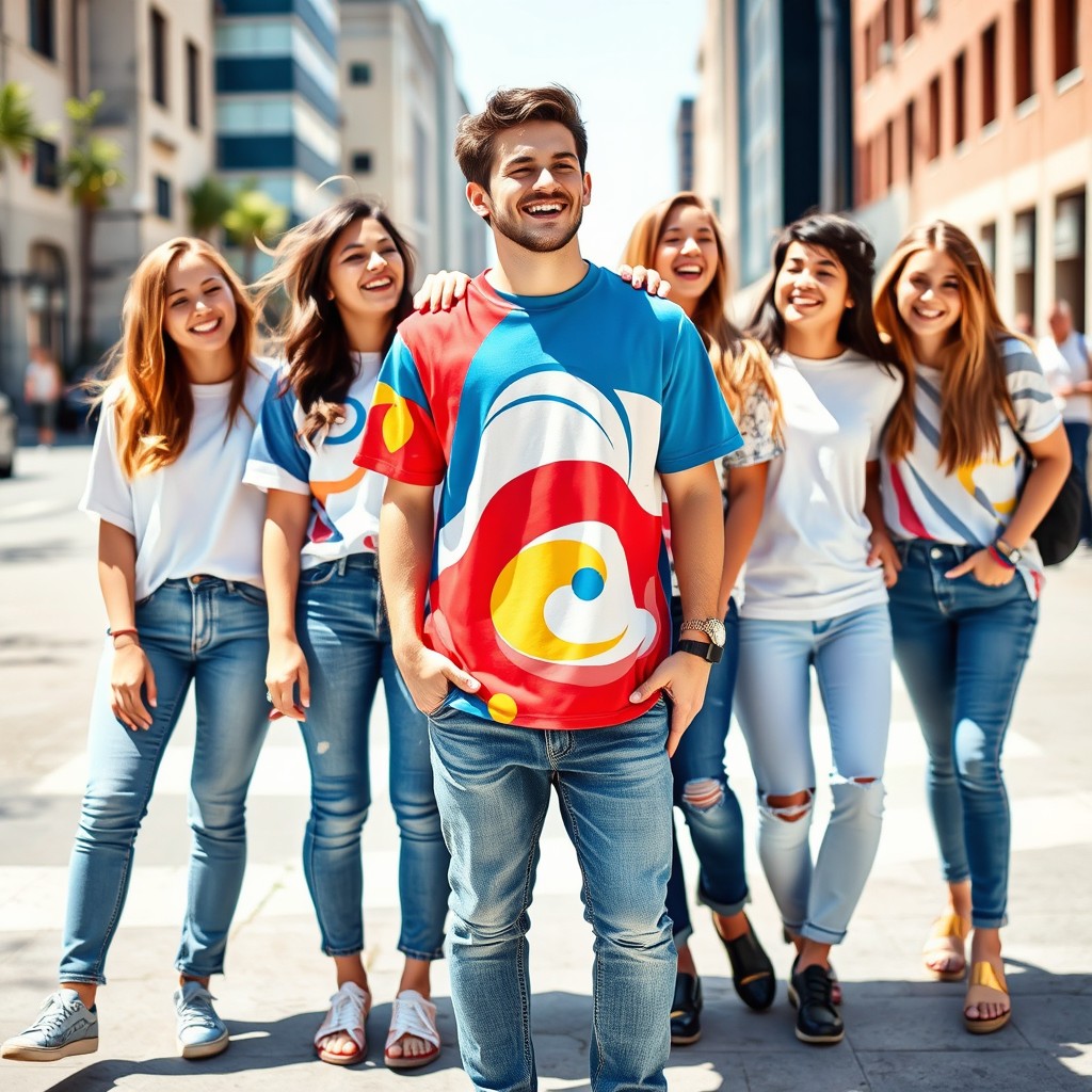 Bold & Colorful Abstract Graphic T-Shirt Design for Modern Styles