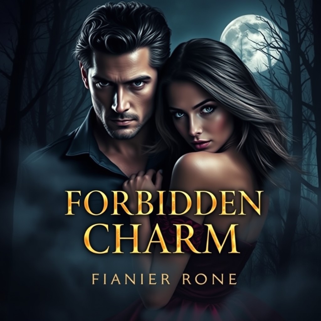 A captivating dark romance book cover featuring an alluring yet mysterious couple