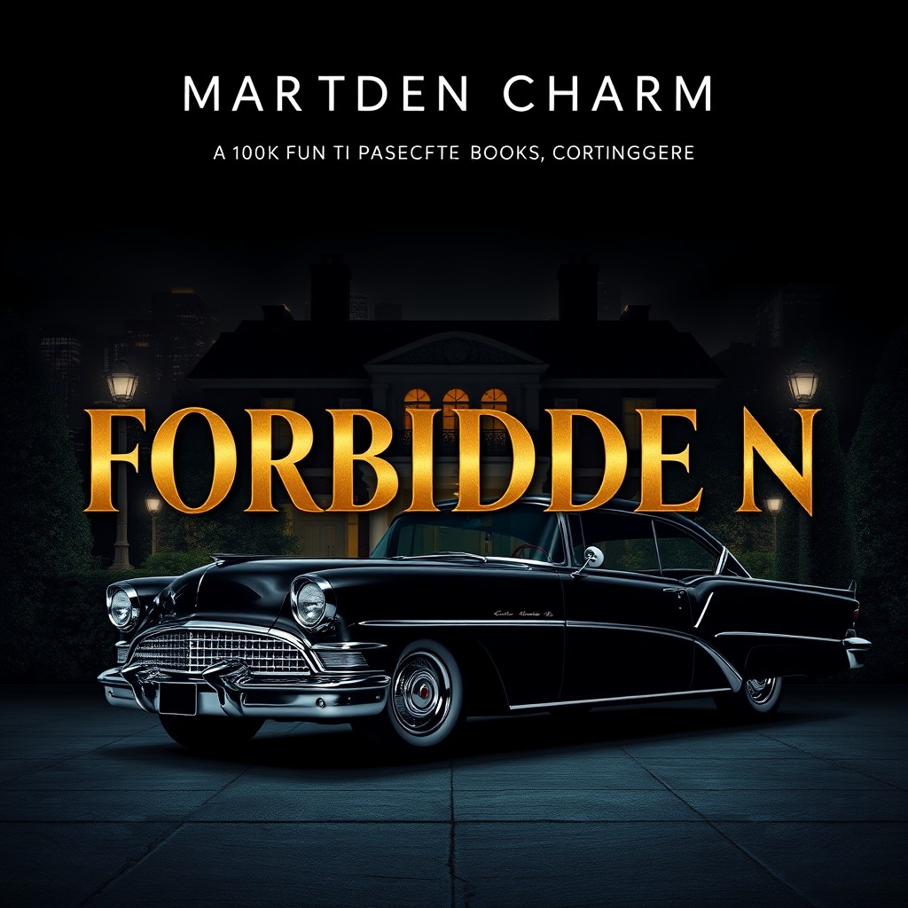 A captivating dark romance book cover for a mafia romance titled 'FORBIDDEN CHARM'