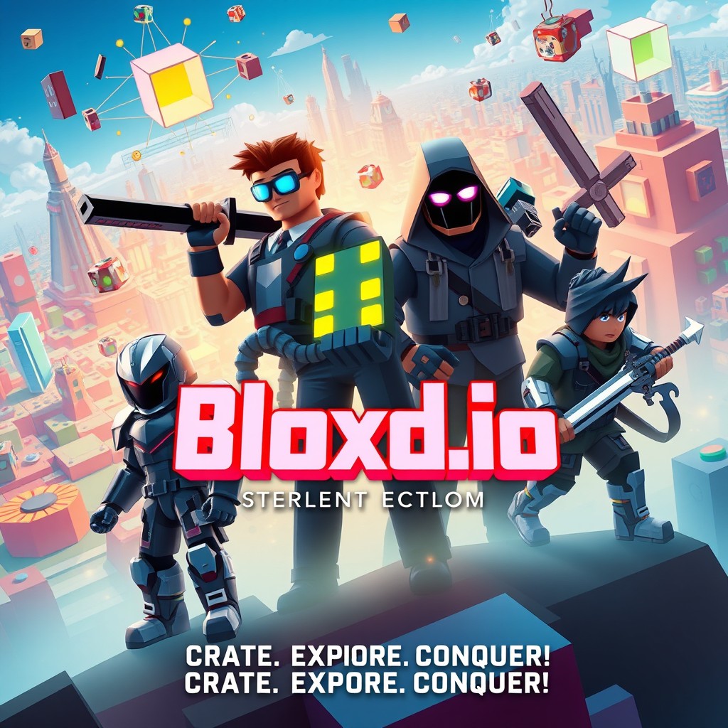 A captivating movie poster for the fictional film 'Bloxd