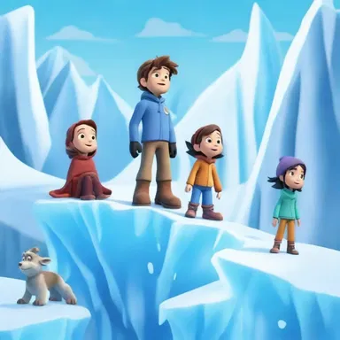 In the animated series, the characters embark on an icy adventure through the realms of the continental glacier.
