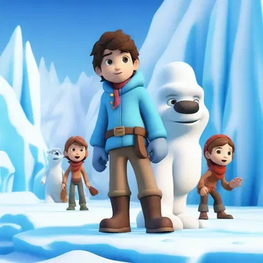 In the animated series, the characters embark on an icy adventure through the realms of the continental glacier.