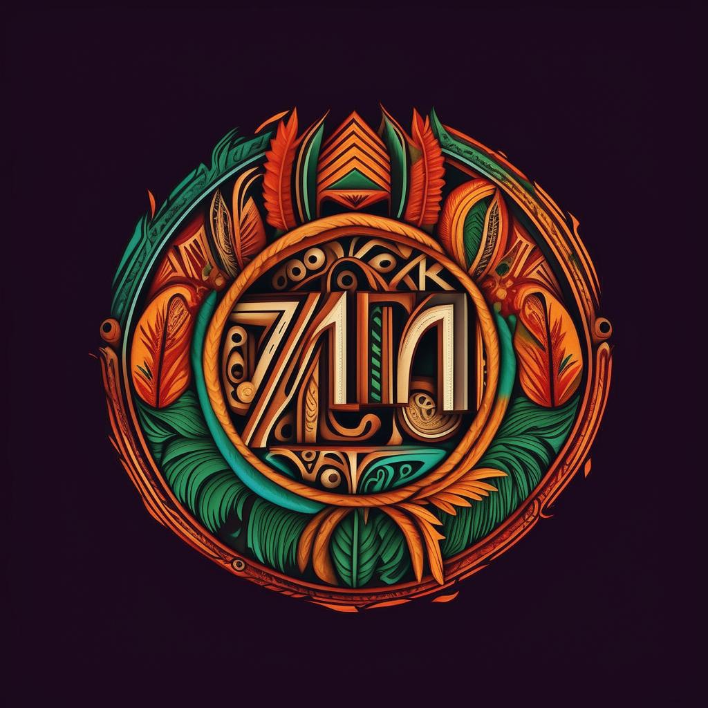 Design a logo integrating the number '710' imbued with the characteristics and elements of Fijian Tapa art.