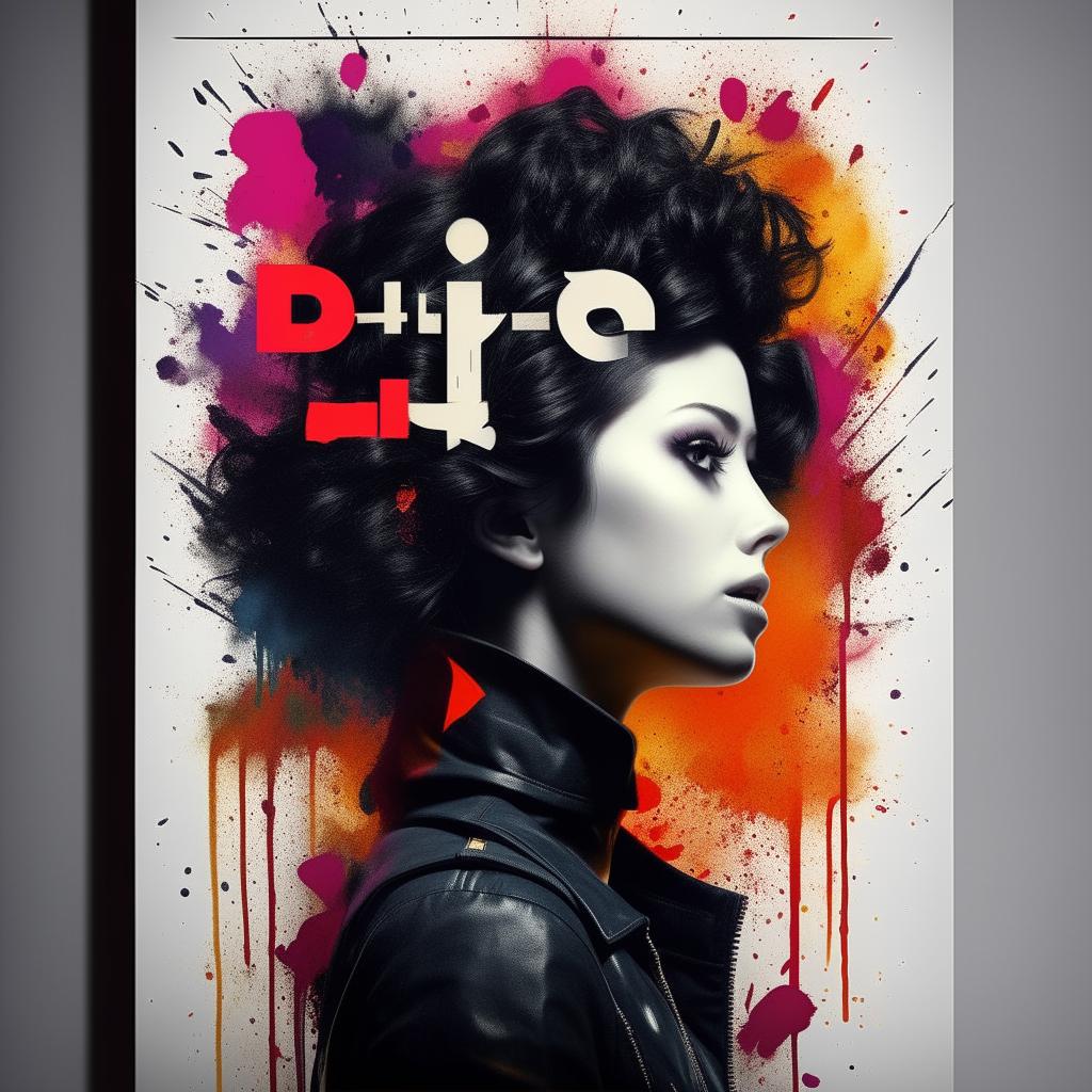 Generate a visually striking, cool poster featuring the name 'D-Edith' prominently