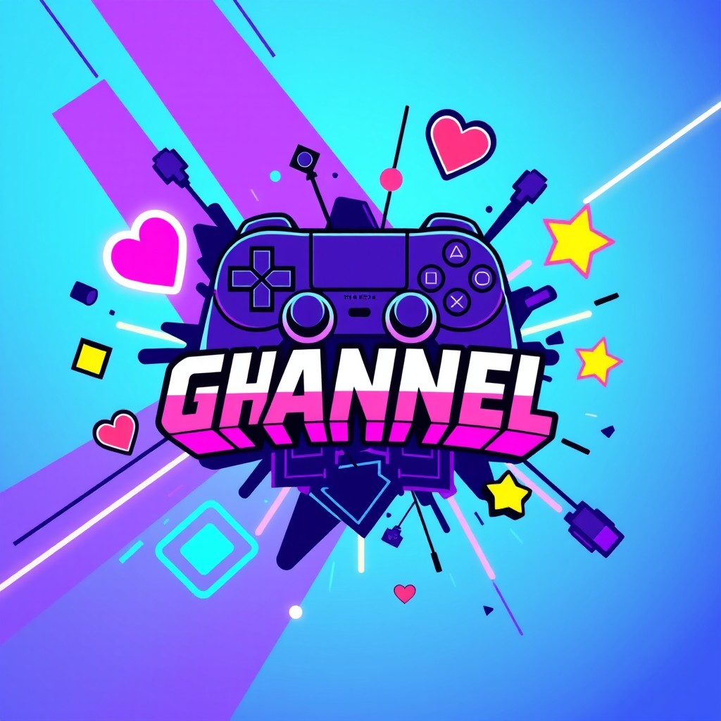 A vibrant and eye-catching Twitch banner designed for a gaming channel