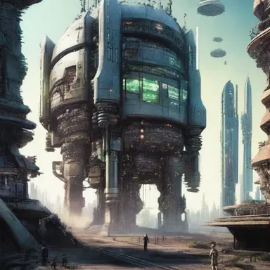 In the science fiction novel, the author imagines a future world where crude technology is the only means of survival.