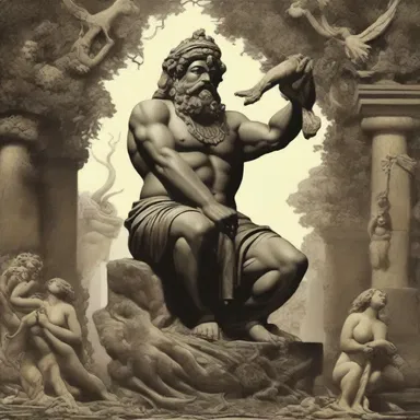 According to ancient mythology, the gods forged the world using crude elements found in nature.