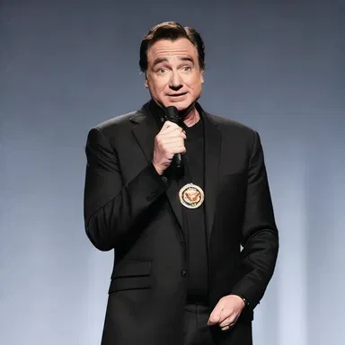 The comedian's crude humor left the audience in stitches.