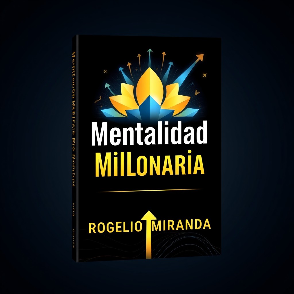 An eye-catching and professional digital book cover for 'Mentalidad Millonaria'