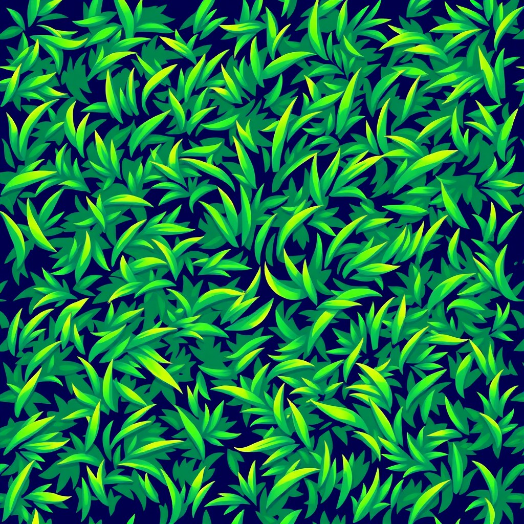 A seamless 32x32 pixel art tile design featuring vibrant green grass viewed from a top-down perspective