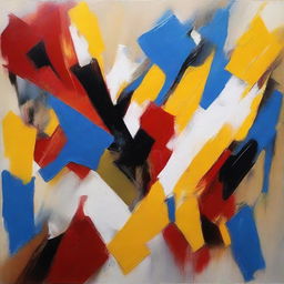 Abstract painting illustrating the concept of falling