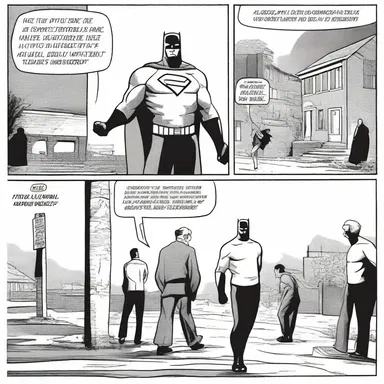 In the comic strip, the superhero had to make the difficult choice to waive his own safety in order to protect innocent civilians.