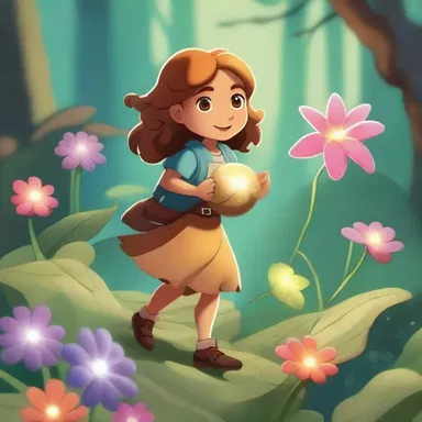 The ancient legends tell of a brave adventurer who discovers a mystical flower with magical powers.