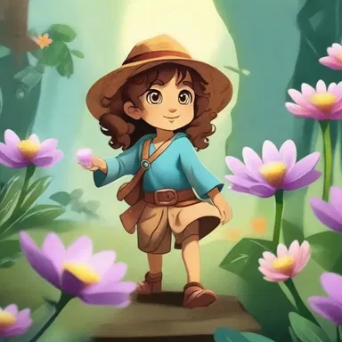 The ancient legends tell of a brave adventurer who discovers a mystical flower with magical powers.