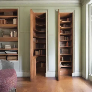 While renovating the old mansion, the architects discovered a secret passage behind the bookshelf.