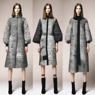 The fashion designer's new collection aims to discover innovative ways to combine patterns and fabrics.