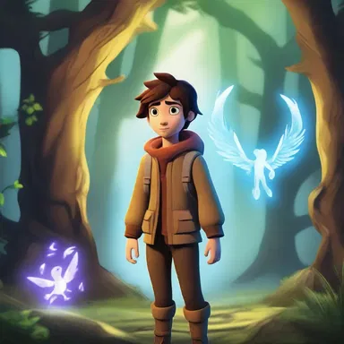 The young protagonist embarks on an epic quest to discover the hidden realm of magical creatures.