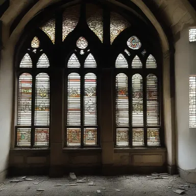 As we demolished the walls of the old building, we discovered beautiful stained glass windows hidden behind them.