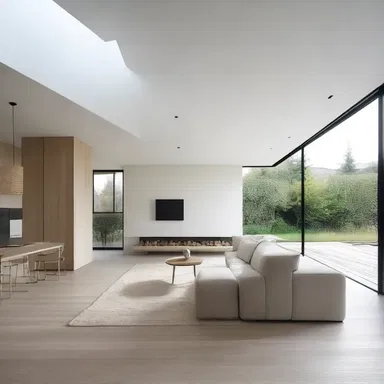 The minimalist interior design of the house created a calming atmosphere, as if it were influenced by the concept of ataractic architecture.
