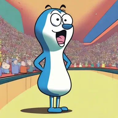 The cartoon character's exaggerated reaction left the audience flabbergasted.