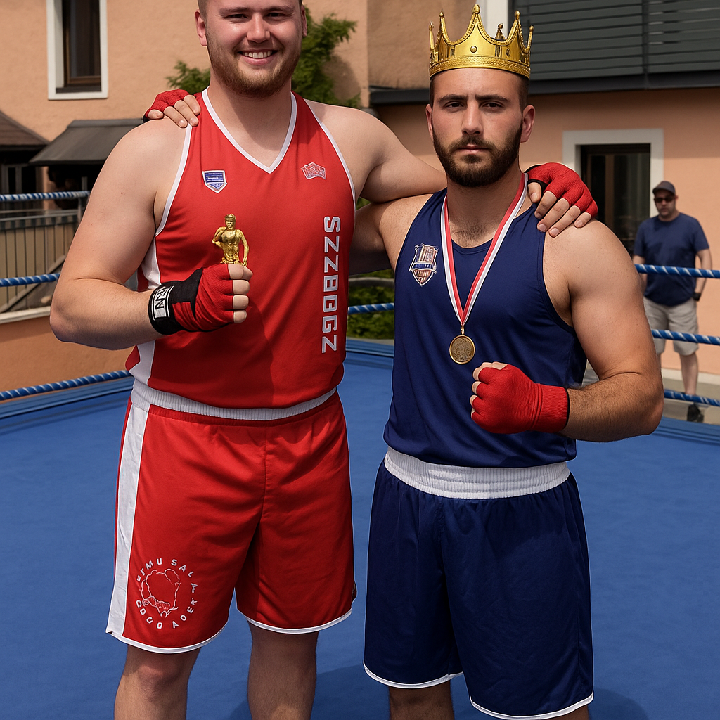 A den gesichtern nichts ändern Nur Krone auf dem Kopf wie der King Winner Bei Mann I’m Roten Fit und Big Loser I’m Blauen Fit an den gesichtern nichts ändern aber Mann I’m roten fit ist 10cm größer und Height mogged Brutal