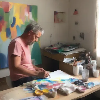 The artist took a break from painting to allow for relaxation time, giving themselves a chance to recover and return to a state of creative equilibrium.